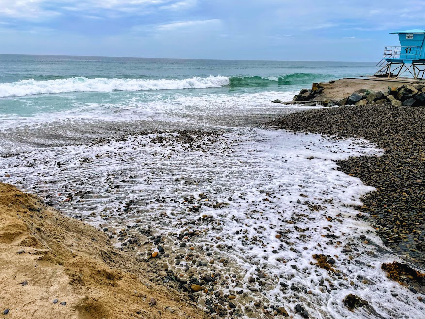 Sept beach south oceanside wave foam