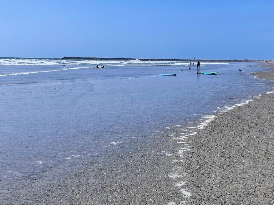 surfboards oceanside harbor beach low tide