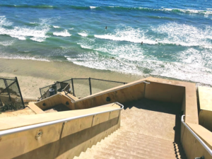 Stonesteps beach stairs encinitas ocean sand